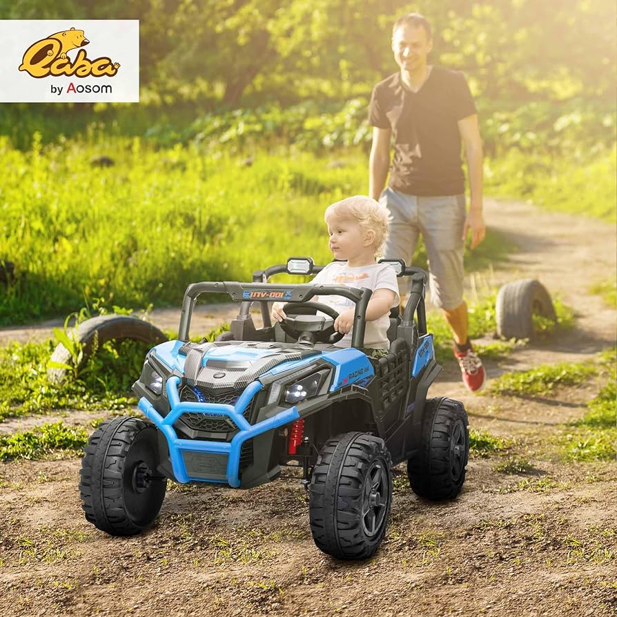 yunn⭐︎kids LIFE ！2セット Qaba 2-Seater Electric Car for Kids with Remote Control